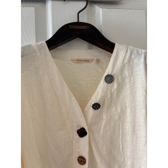 Soft Surroundings Delia Mixed Button Cardigan sz M - Picture 6 of 11